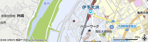 愛媛県大洲市中村145周辺の地図