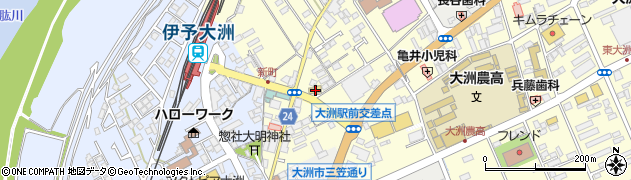 愛媛県大洲市若宮594周辺の地図