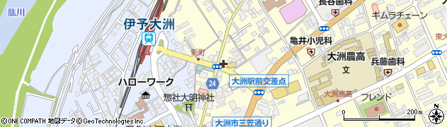 愛媛県大洲市若宮596周辺の地図