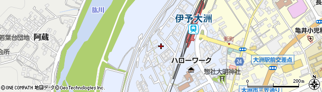 愛媛県大洲市中村145-2周辺の地図