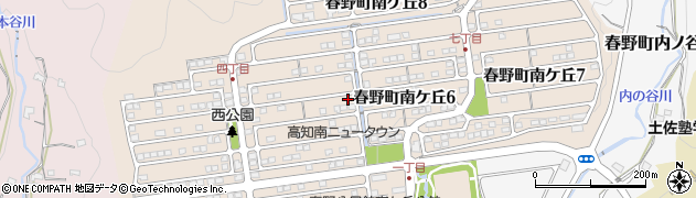 高知県高知市春野町南ケ丘周辺の地図