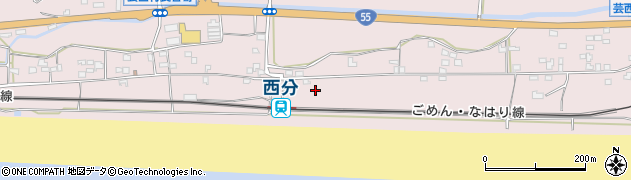 西分駅周辺の地図