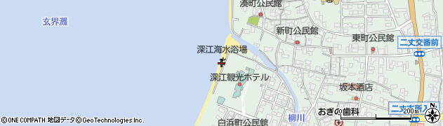 深江海水浴場周辺の地図