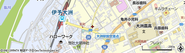 愛媛県大洲市若宮592周辺の地図