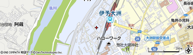 愛媛県大洲市中村1055周辺の地図