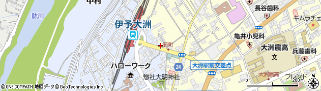 愛媛県大洲市中村231-5周辺の地図