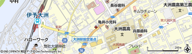 愛媛県大洲市若宮580周辺の地図