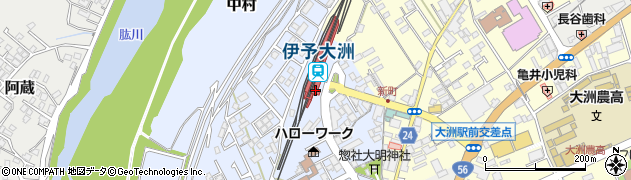 愛媛県大洲市中村119周辺の地図