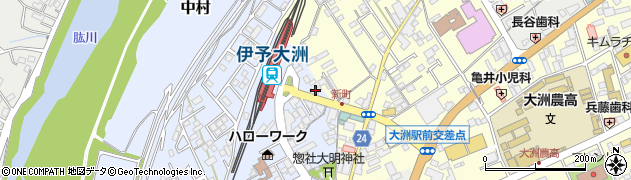 愛媛県大洲市中村229-20周辺の地図