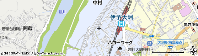 愛媛県大洲市中村1053-1周辺の地図