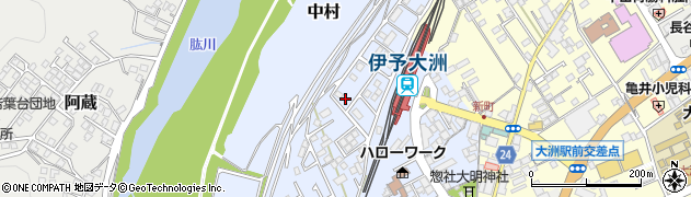 愛媛県大洲市中村1057-6周辺の地図