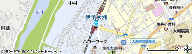 愛媛県大洲市中村108周辺の地図