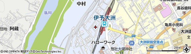 愛媛県大洲市中村1056-3周辺の地図