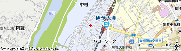 愛媛県大洲市中村1057周辺の地図