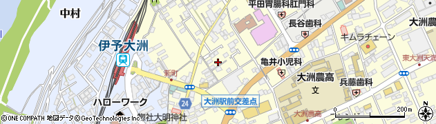愛媛県大洲市若宮606周辺の地図
