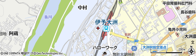 愛媛県大洲市中村1056周辺の地図