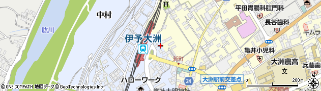 愛媛県大洲市中村229-6周辺の地図