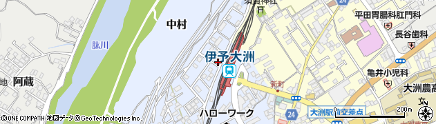 愛媛県大洲市中村1058-11周辺の地図