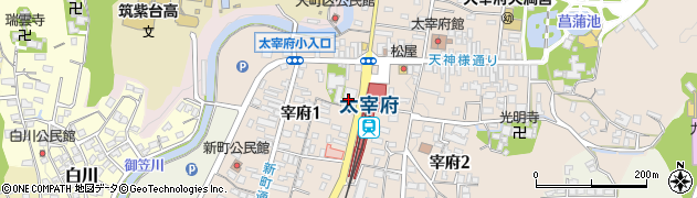 福岡銀行太宰府支店周辺の地図