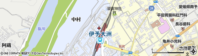 愛媛県大洲市中村1059-6周辺の地図