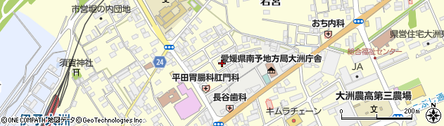 愛媛県大洲市若宮696周辺の地図