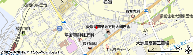 愛媛県大洲市若宮甲周辺の地図