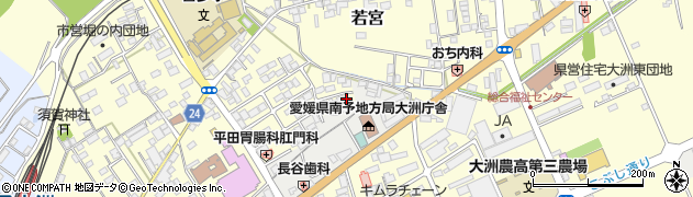 愛媛県大洲市若宮736周辺の地図