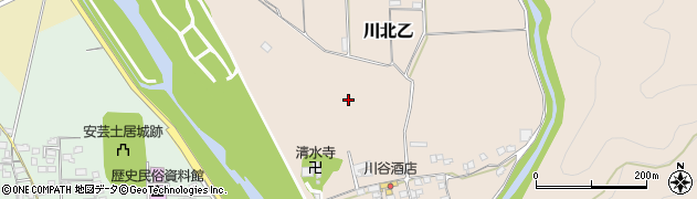 高知県安芸市川北乙周辺の地図