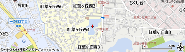 小倉新池周辺の地図