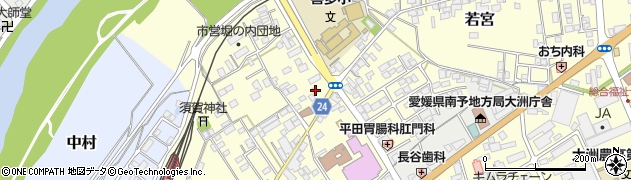 愛媛県大洲市若宮348周辺の地図