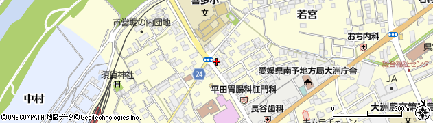 愛媛県大洲市若宮705周辺の地図