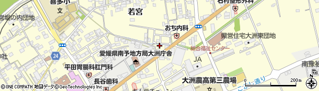 愛媛県大洲市若宮1006周辺の地図