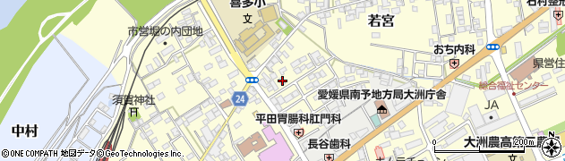愛媛県大洲市若宮700周辺の地図