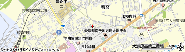 愛媛県大洲市若宮745周辺の地図