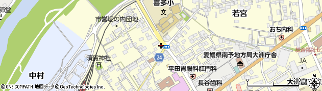 愛媛県大洲市若宮346周辺の地図