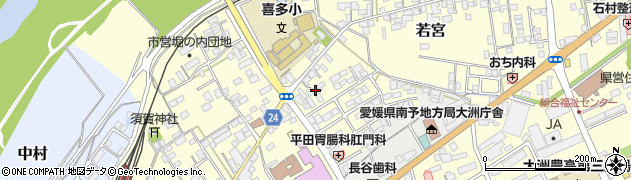愛媛県大洲市若宮704周辺の地図