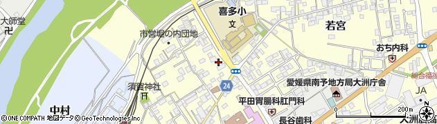愛媛県大洲市若宮344周辺の地図
