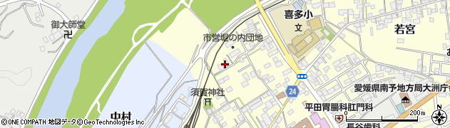 愛媛県大洲市若宮302周辺の地図