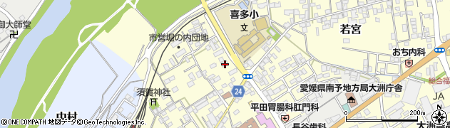 愛媛県大洲市若宮343周辺の地図