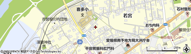 愛媛県大洲市若宮724周辺の地図