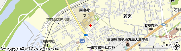 愛媛県大洲市若宮340周辺の地図