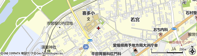 愛媛県大洲市若宮338周辺の地図