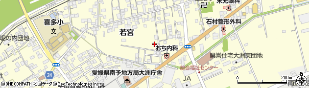 愛媛県大洲市若宮824周辺の地図