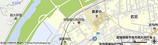 愛媛県大洲市若宮283周辺の地図