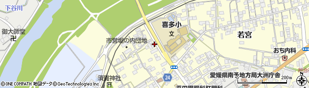 愛媛県大洲市若宮319周辺の地図