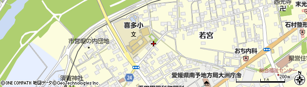 愛媛県大洲市若宮337周辺の地図