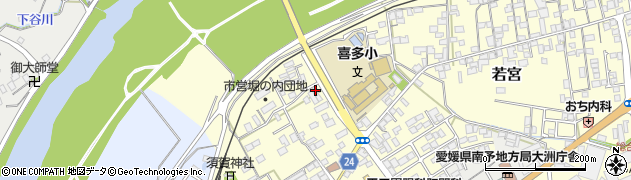 愛媛県大洲市若宮315周辺の地図