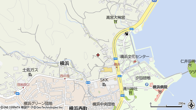 〒781-0240 高知県高知市横浜の地図