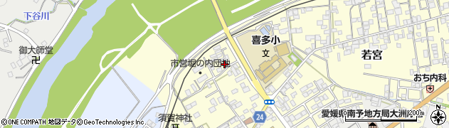 愛媛県大洲市若宮278周辺の地図