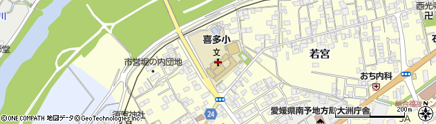 愛媛県大洲市若宮332周辺の地図